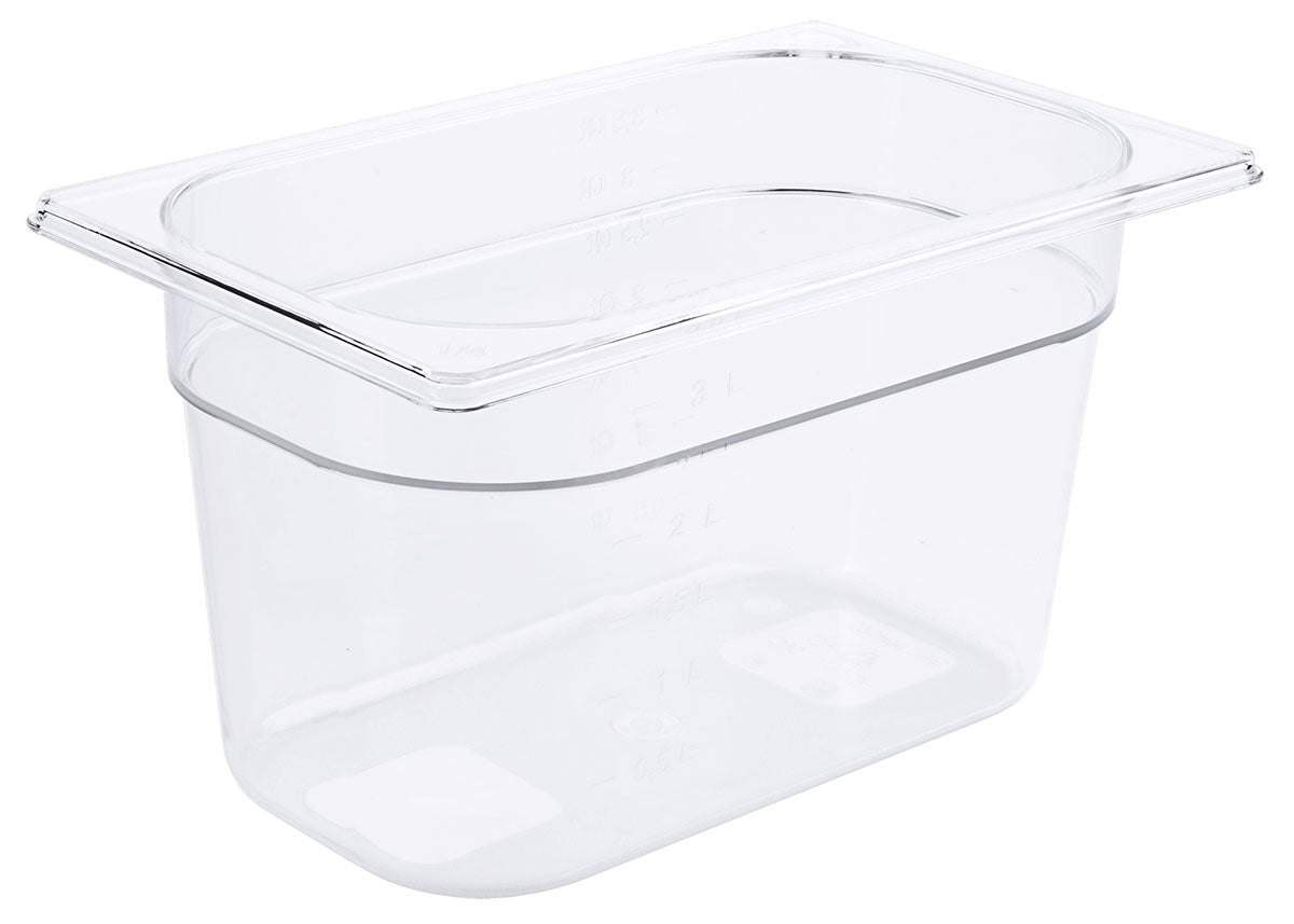 GN-Behälter aus Polycarbonat klar transparent Tiefe 65-200mm Contacto - CPGASTRO