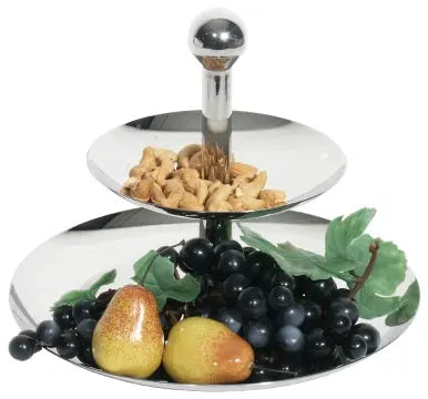 Edelstahl Schalen-Etagere 2-stufig - CPGASTRO