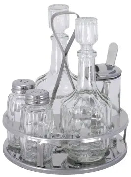 Edelstahl Menage 5-teilig S/P E/Ö Senf - CPGASTRO