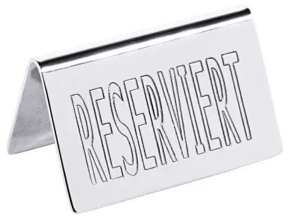 Tischschild RESERVIERT beidseitig beschriftet Contacto - CPGASTRO