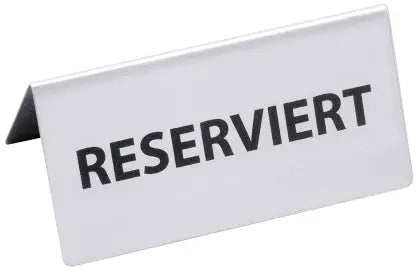 Tischschild RESERVIERT beidseitig beschriftet Contacto - CPGASTRO