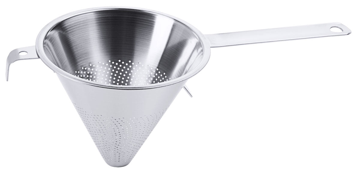 Contacto Edelstahl Spitzsieb mit Flachgriff 16 cm