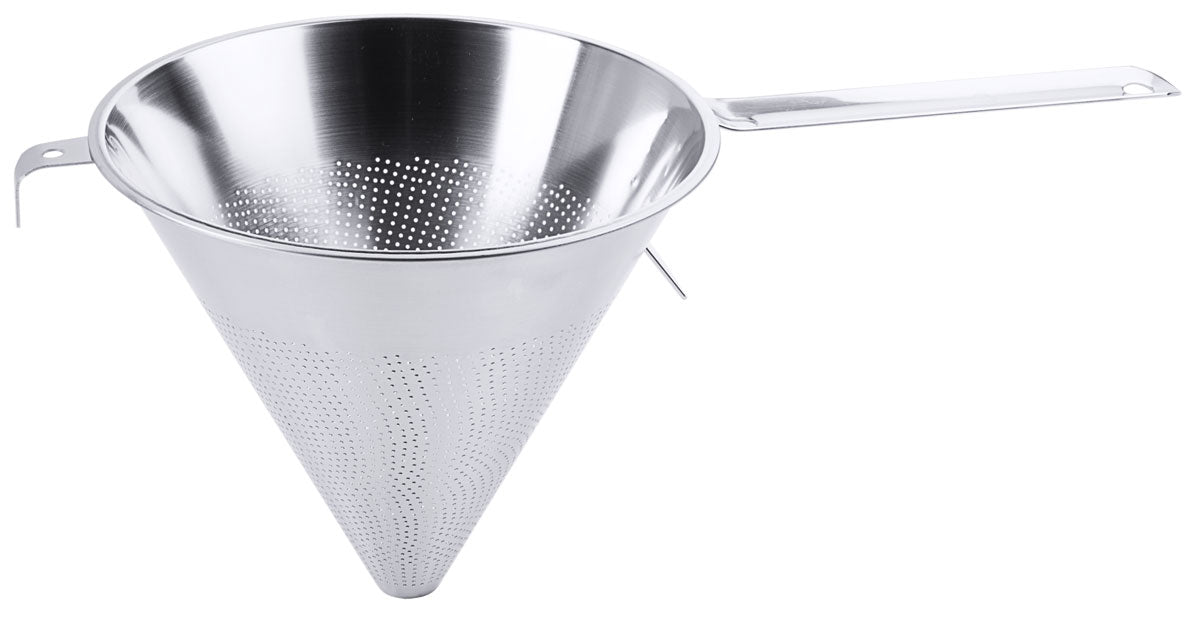 Contacto Edelstahl Spitzsieb mit Flachgriff 25 cm