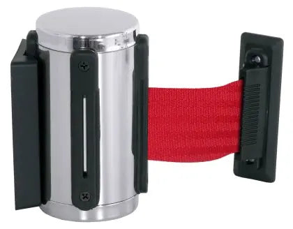 Edelstahl Absperrband rot incl. Wandhalterung - CPGASTRO