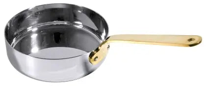 Mini Bratpfanne 12 cm Edelstahl mit Messinggriff Contacto - CPGASTRO
