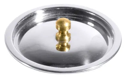Deckel 8,5 cm Edelstahl mit Messinggriff - CPGASTRO