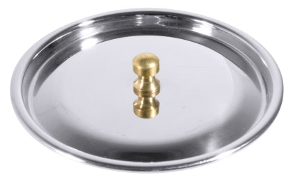 Deckel 12 cm Edelstahl mit Messinggriff Contacto - CPGASTRO