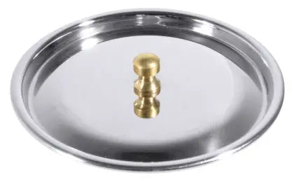 Deckel 12 cm Edelstahl mit Messinggriff - CPGASTRO