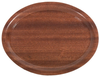 Holz-Tablett, oval, rutschfest, 26x20 cm Contacto - CPGASTRO