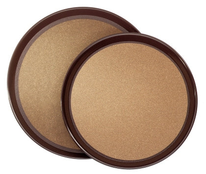 Tablett, rund, rutschfest 36cm braun, Innenseite Kork Contacto - CPGASTRO