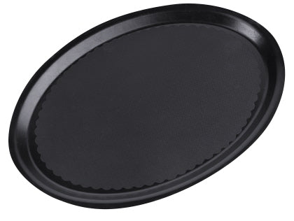 Tablett, oval 29 cm, schwarz rutschfest Contacto - CPGASTRO