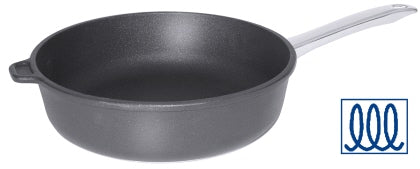 Contacto Edelstahl Aluminiumguss-Pfanne 24 cm tiefe Form, Induktionsgeeignet CPGastro.de