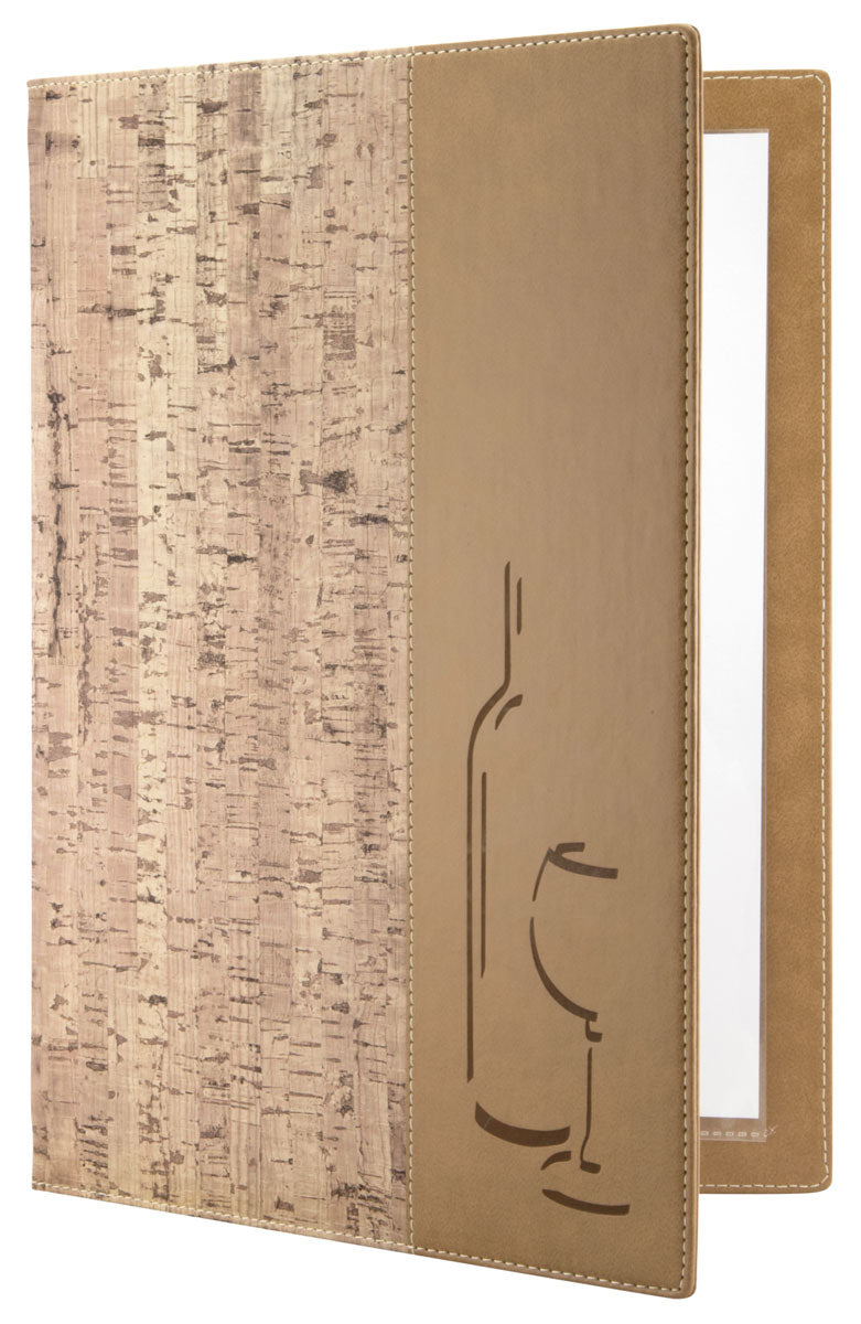 Contacto WEIN-Karte DIN A4 Korkimitat + 1 Einlegefolie