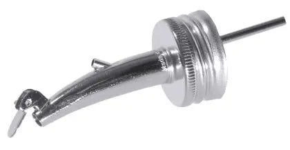Edelstahl Aufschraub-Flaschenausgießer mit Schraubkappe 28 mm - CPGASTRO