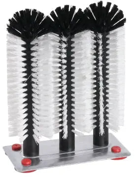 Gläserspülbürste 24/24/24 cm auf Platte aus Aluminium - CPGASTRO