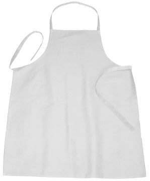 Schürze mit Latz, weiß 110 cm Contacto - CPGASTRO