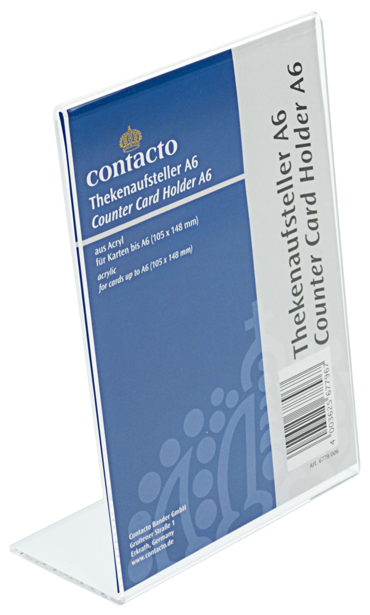 Contacto Thekenaufsteller DIN A6 Acryl