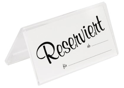 Einschubkarten Reserviert 25 St. doppelt für Aufsteller Contacto - CPGASTRO