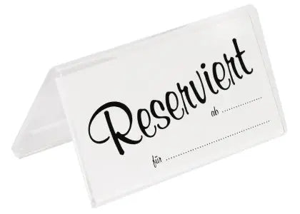 Einschubkarten Reserviert 25 St. doppelt für Aufsteller Contacto - CPGASTRO