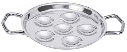 Edelstahl Schneckenplatte mit Griffen für 6 Schnecken - CPGASTRO