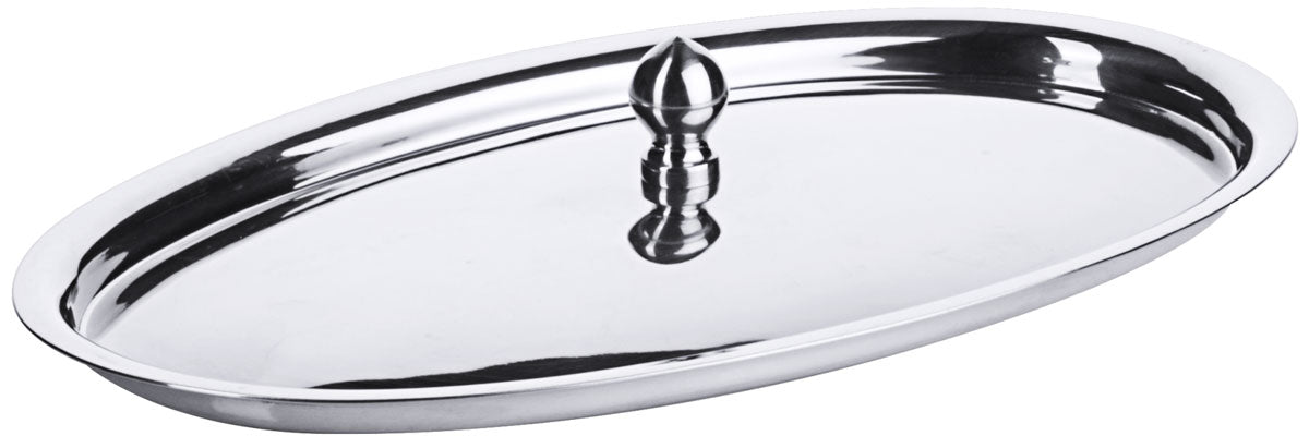 Contacto Edelstahl Knopfdeckel oval /180