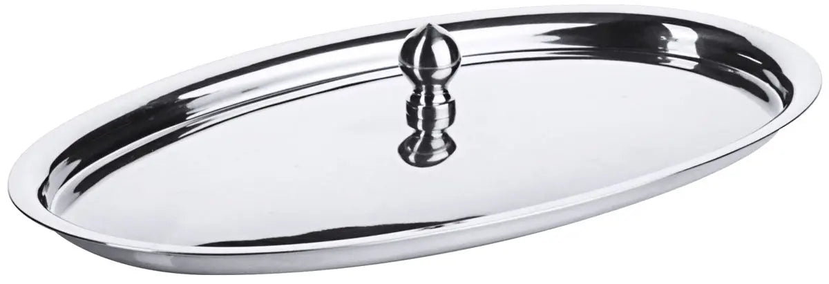 Contacto Edelstahl Knopfdeckel oval /180