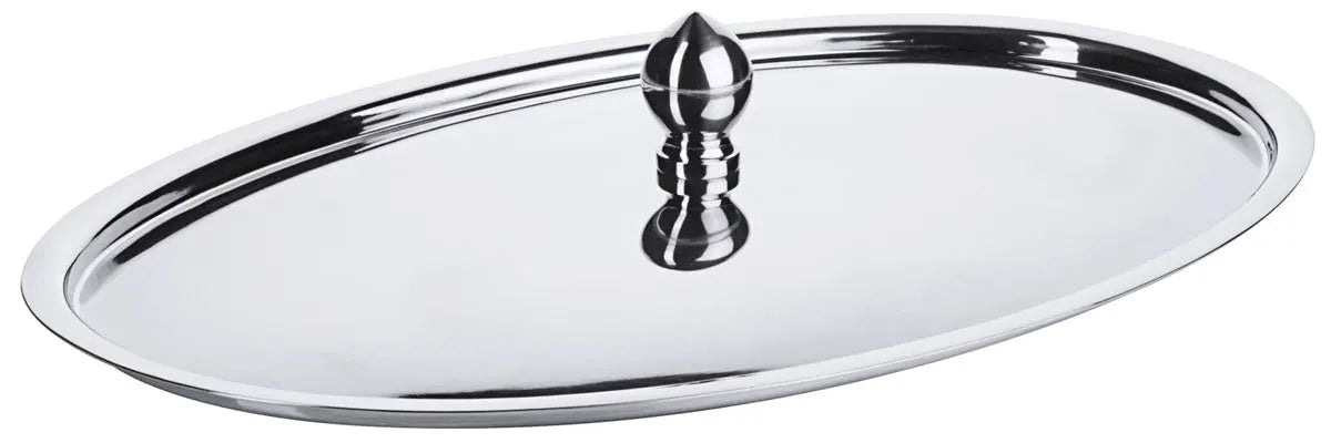 Contacto Edelstahl Knopfdeckel oval /300