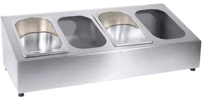 Edelstahl Besteckkasten für 4 Einsätze für Bestecke GN 1/4 7002/001 - CPGASTRO