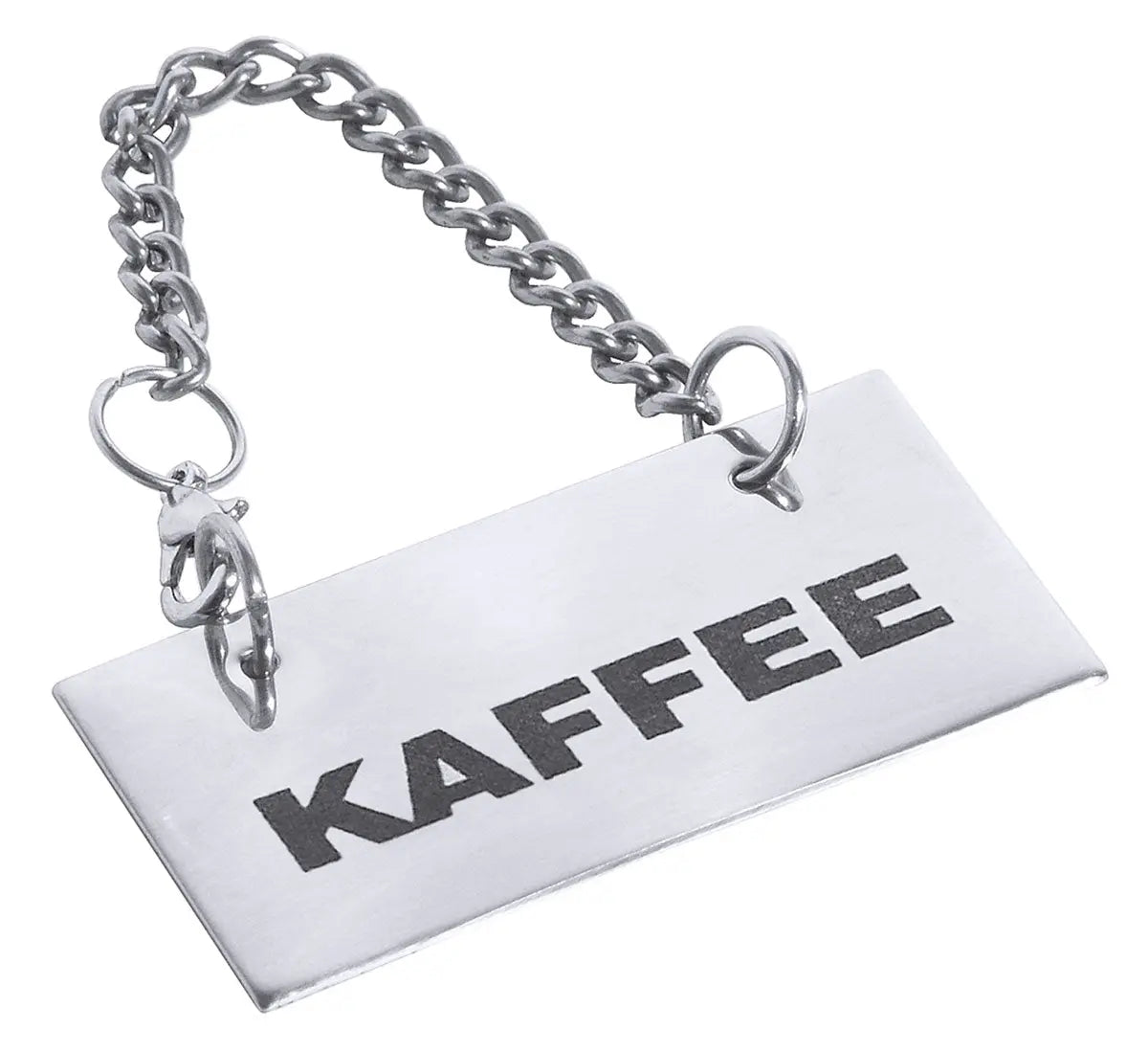 Contacto Edelstahl Schild für Kannen: KAFFEE