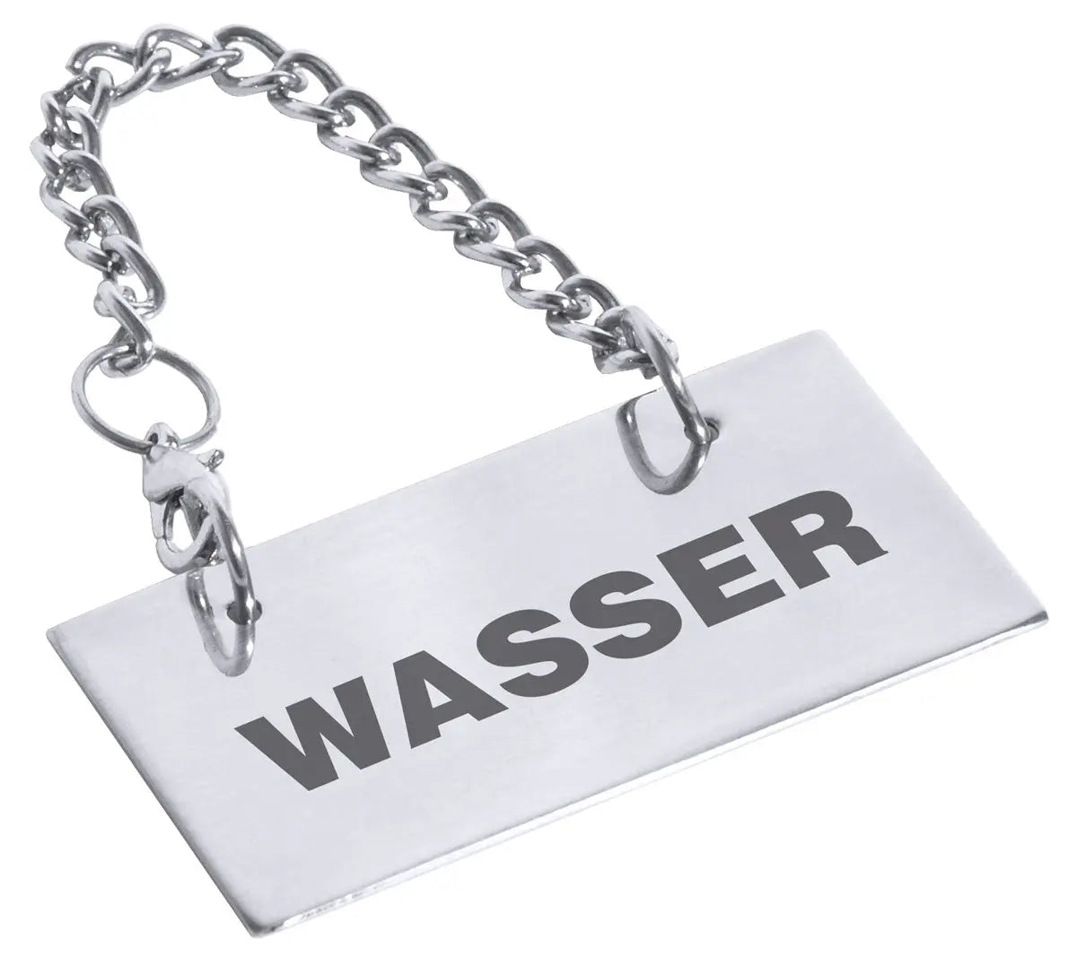 Contacto Edelstahl Schild für Kannen: WASSER