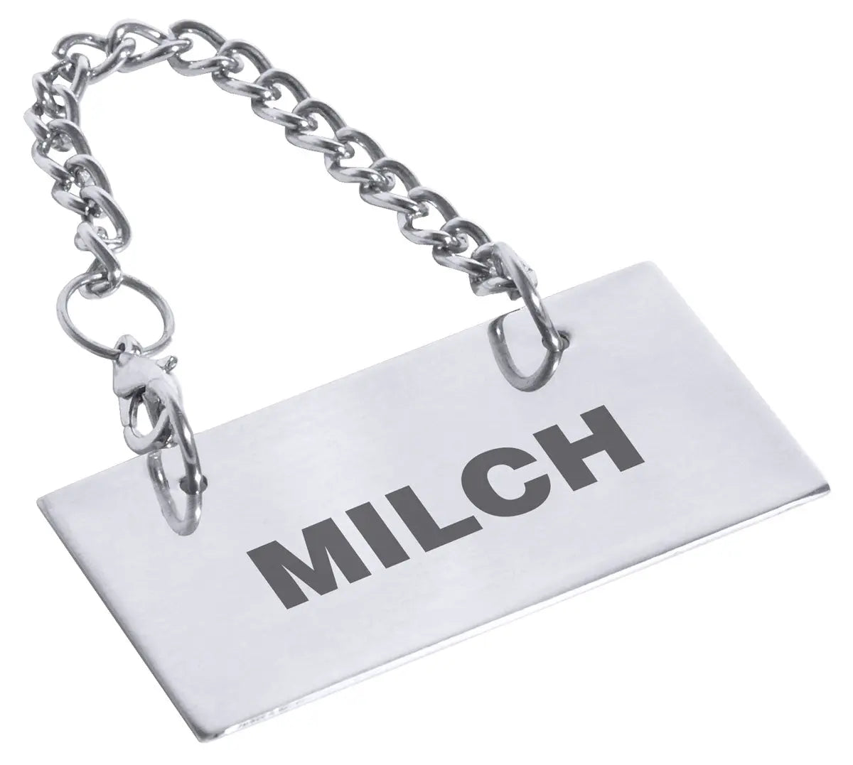Contacto Edelstahl Schild für Kannen: MILCH
