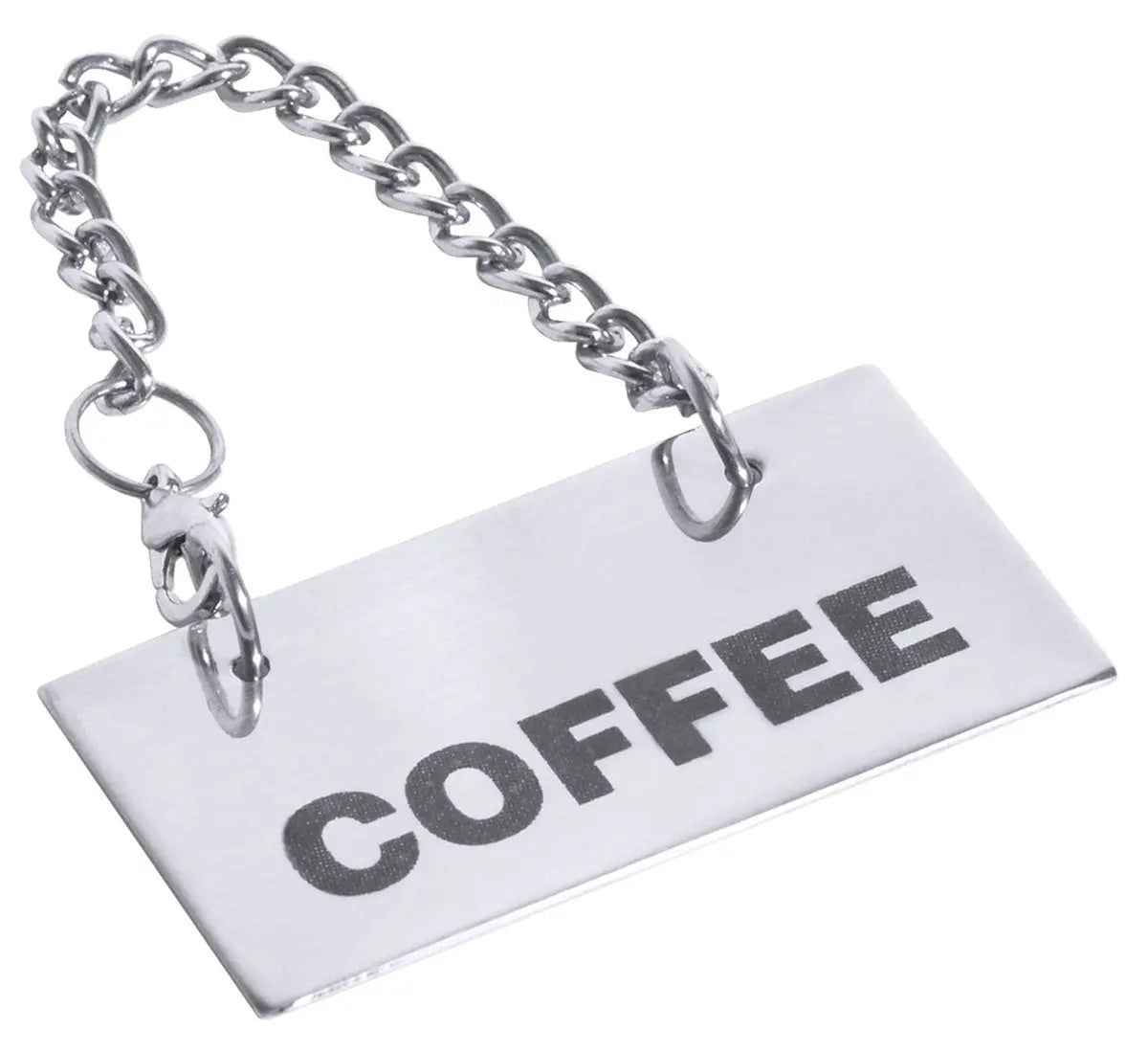 Contacto Edelstahl Schild für Kannen: COFFEE