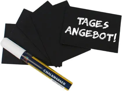 Schreibtafel schwarz DIN A7 20-er Set - CPGASTRO