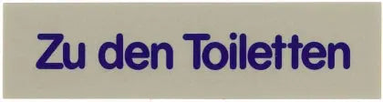 Wortschild ZU DEN TOILETTEN Contacto - CPGASTRO