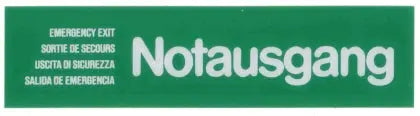 Wortschild NOTAUSGANG grün - CPGASTRO