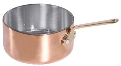 Contacto Stielkasserolle 9 cm flach aus Kupfer/Edelstahl CPGastro.de