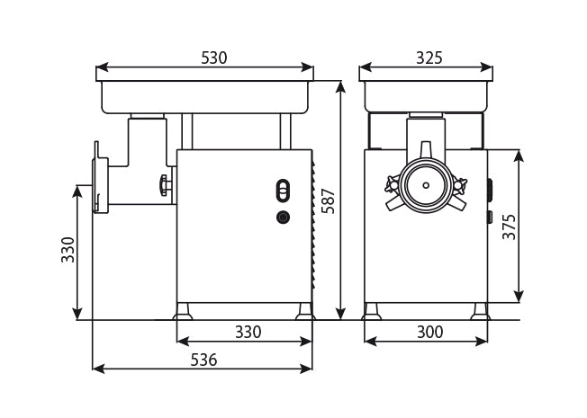 Fleischwolf A/32 450 kg/h Premium Line Gastronics - CPGASTRO