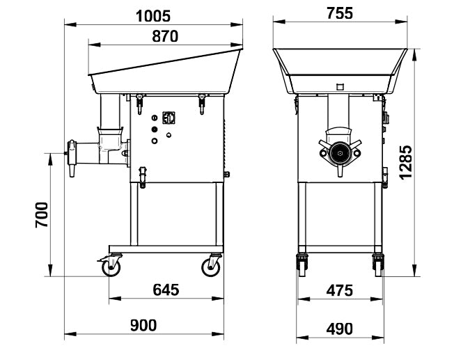Fleischwolf C/E800 1500 kg/h Lux Line Gastronics - CPGASTRO