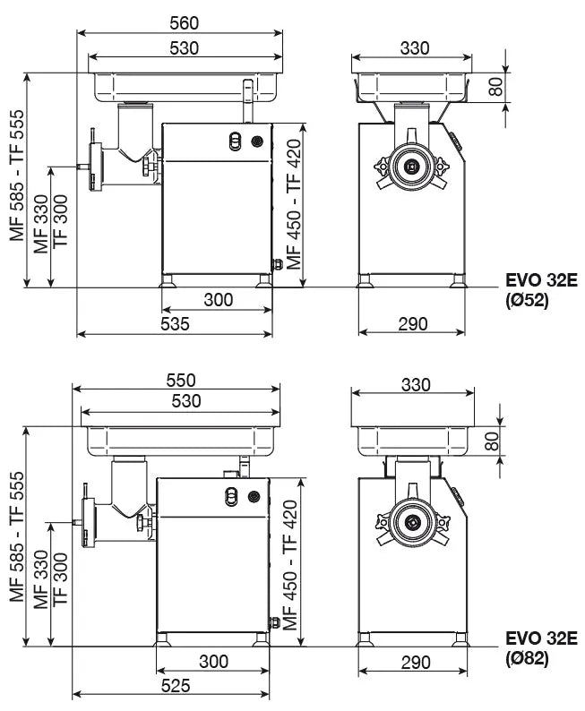 Fleischwolf EVO32E 430 kg/h Premium Line Gastronics - CPGASTRO