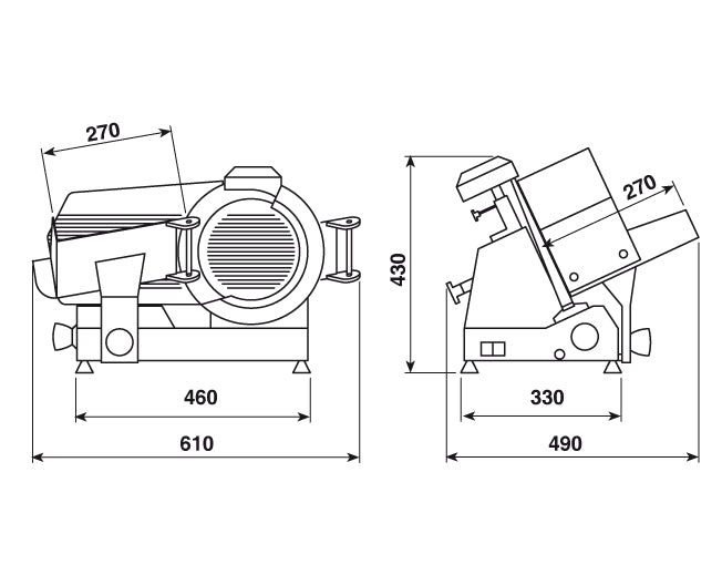 Aufschnittmaschine GLT Premium Line Gastronics - CPGASTRO