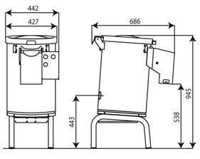 Kartoffelschäler C/E PP10T 300 kg/h Premium Line Gastronics - CPGASTRO