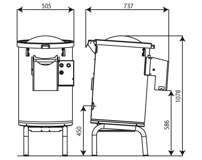 Kartoffelschäler C/E PP20T 480 kg/h Premium Line Gastronics - CPGASTRO