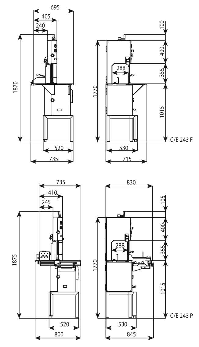 Knochensäge C/E243P Sägeblatt 2400 mm Lux Line Gastronics - CPGASTRO