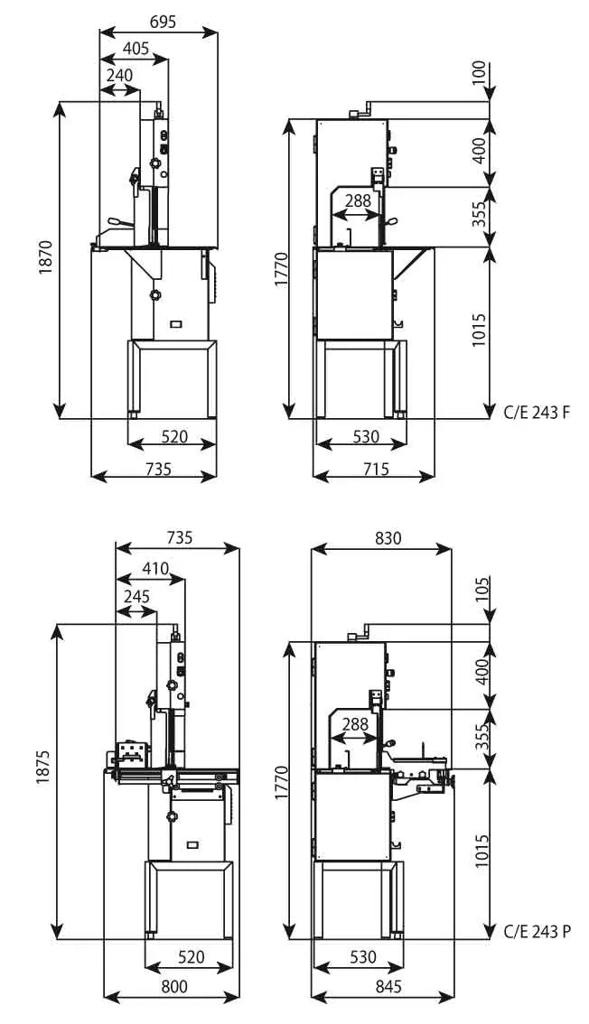 Knochensäge C/E243P Sägeblatt 2400 mm Lux Line Gastronics - CPGASTRO