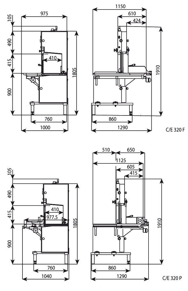 Knochensäge C/E320P Sägeblatt 3200 mm Lux Line Gastronics - CPGASTRO