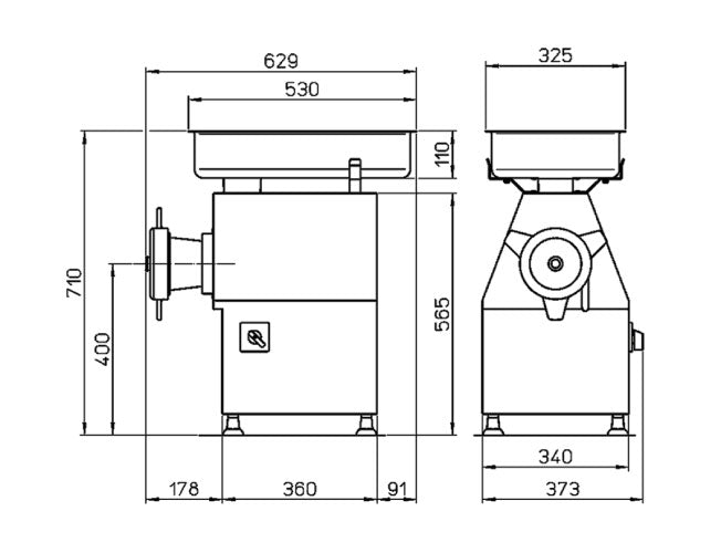 Fleischwolf C/42 800 kg/h Premium Line Gastronics - CPGASTRO