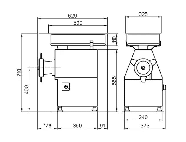 Fleischwolf C/42 800 kg/h Premium Line Gastronics - CPGASTRO