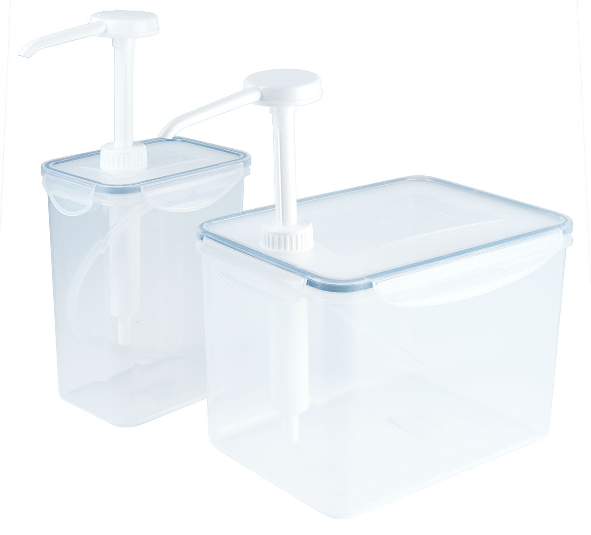 Dispenser 1,5-3,9 Liter eckig mit Pumpaufsatz lebensmittelgeeignet Contacto - CPGASTRO