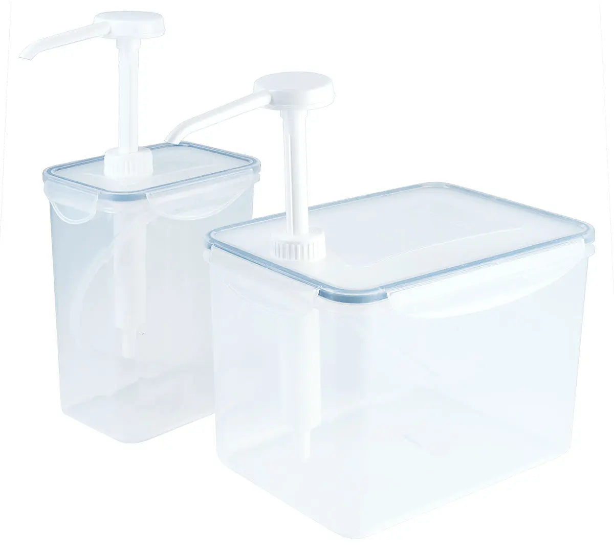 Dispenser 1,5-3,9 Liter eckig mit Pumpaufsatz lebensmittelgeeignet - CPGASTRO