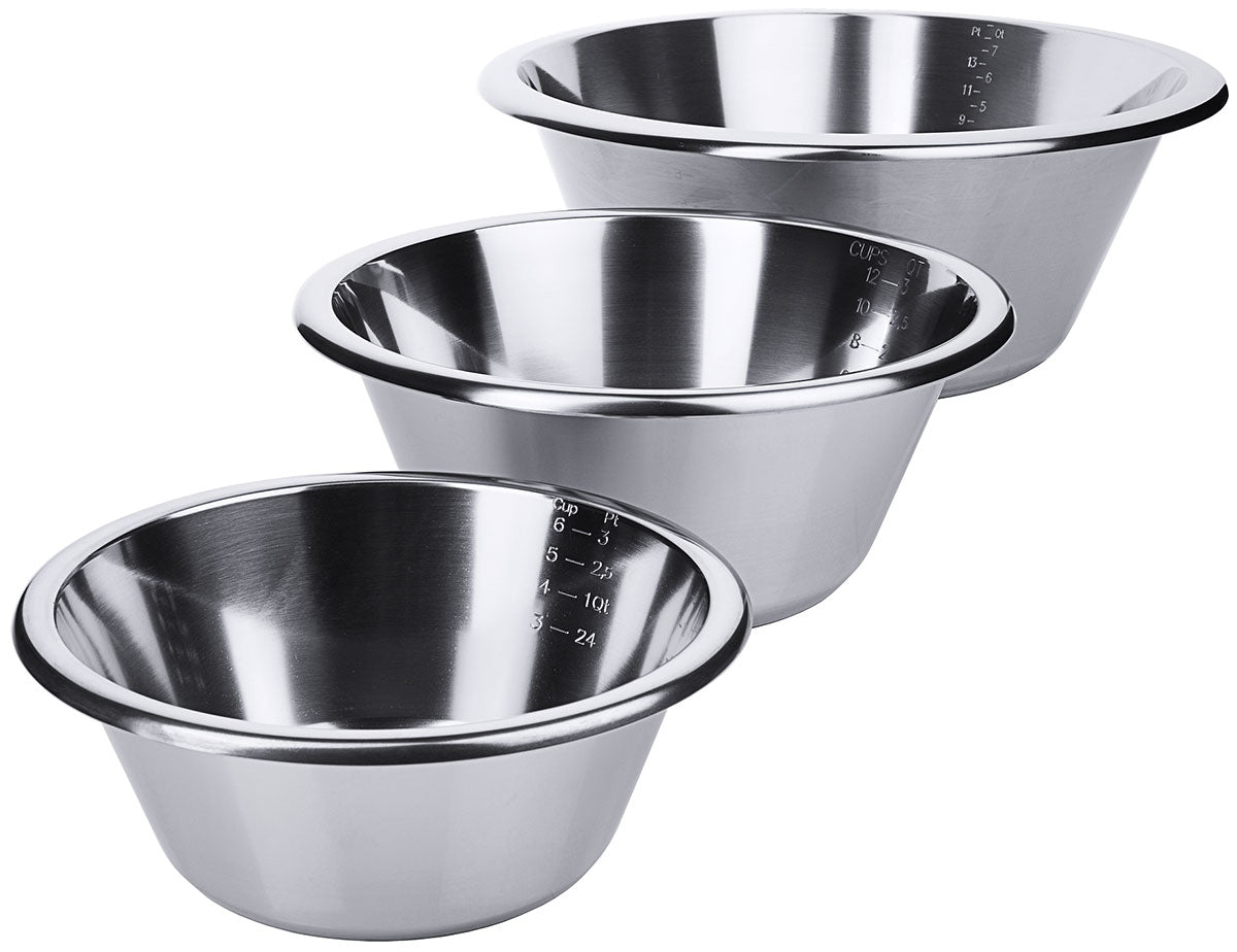 Edelstahl Küchenschüssel graduiert ( Messskala) 1,5-8 Liter